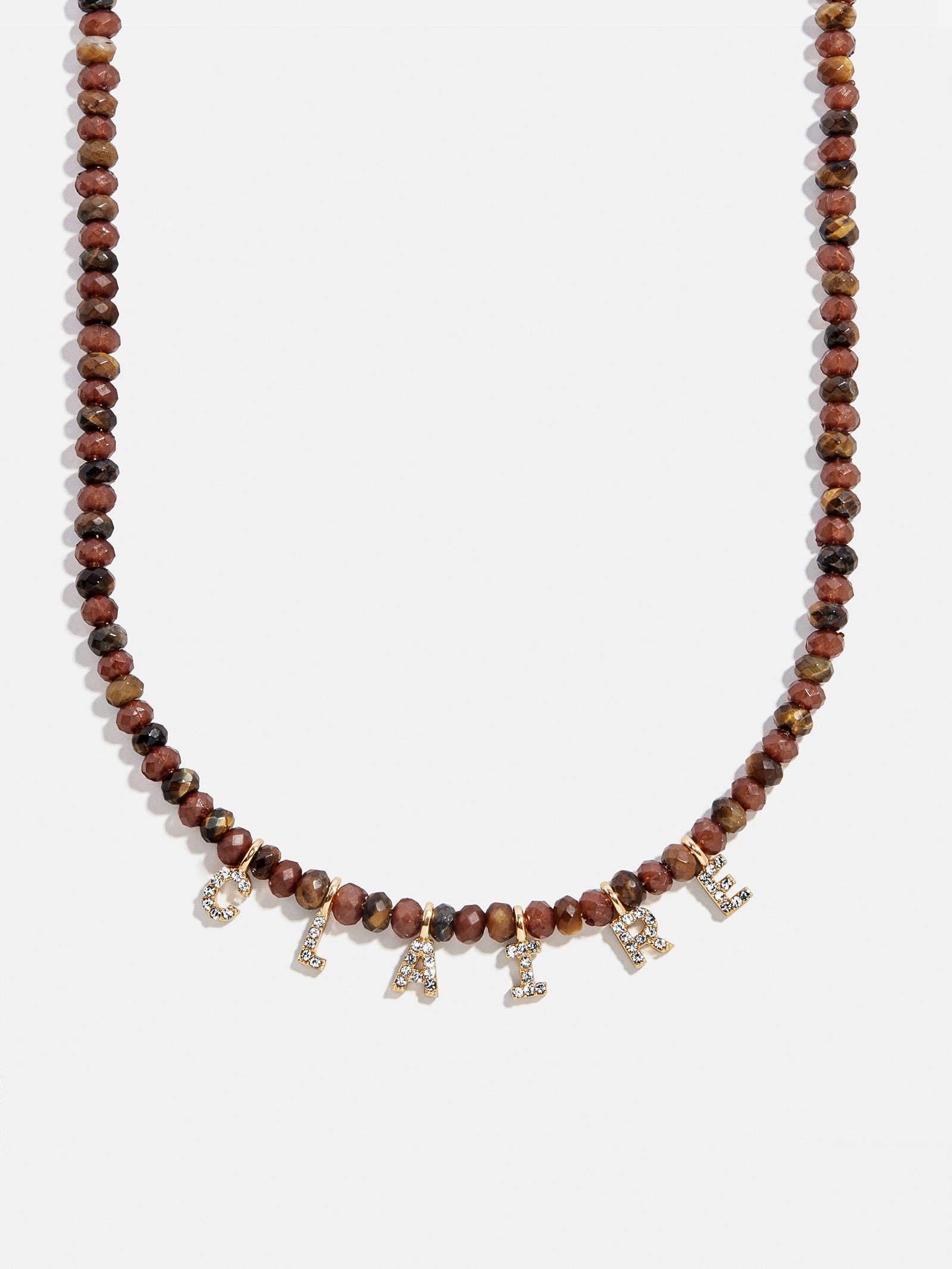 Mini Semi-Precious Custom Necklace - Tiger's Eye - Image 6