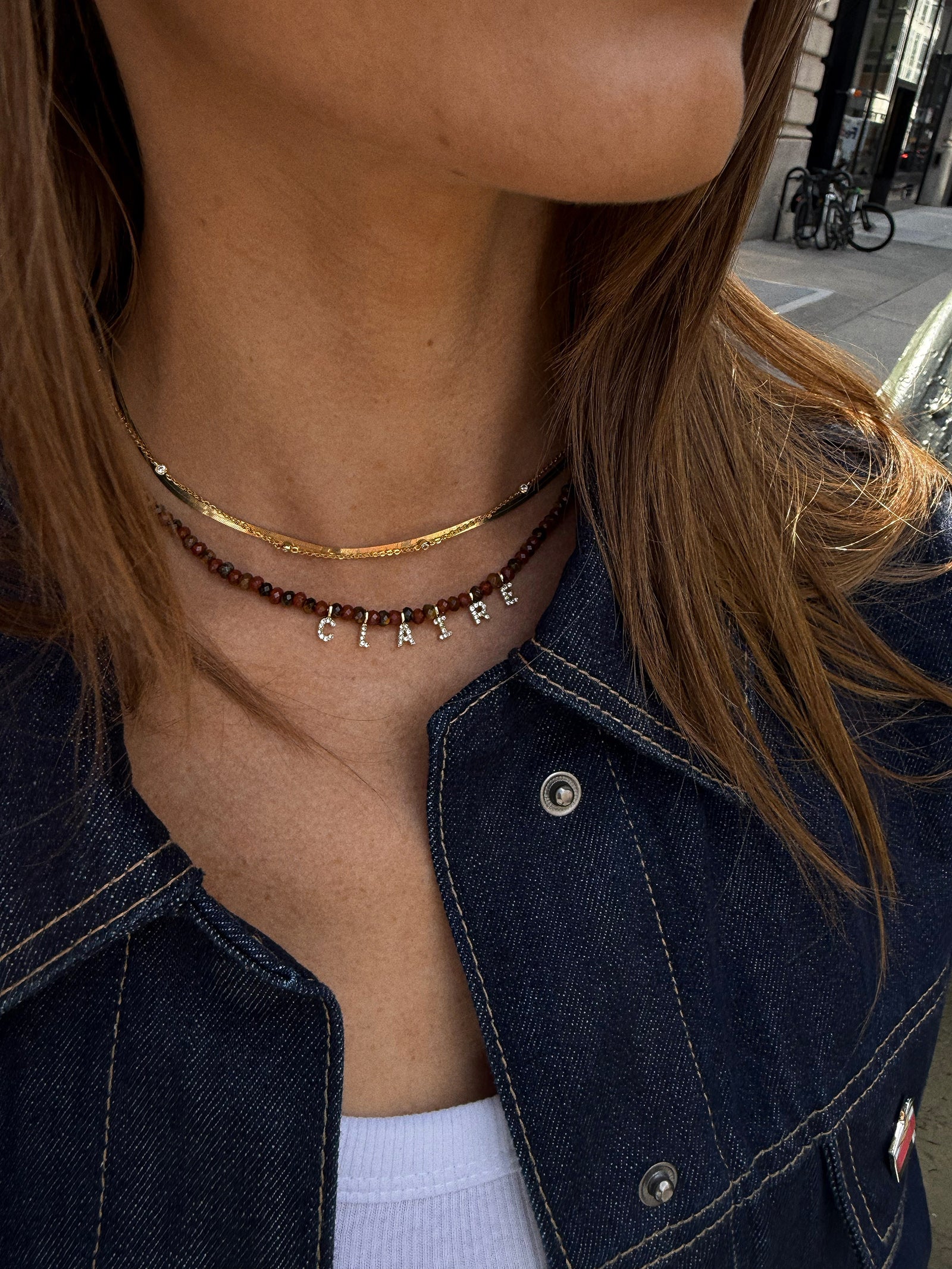 Mini Semi-Precious Custom Necklace - Tiger's Eye - Image 7