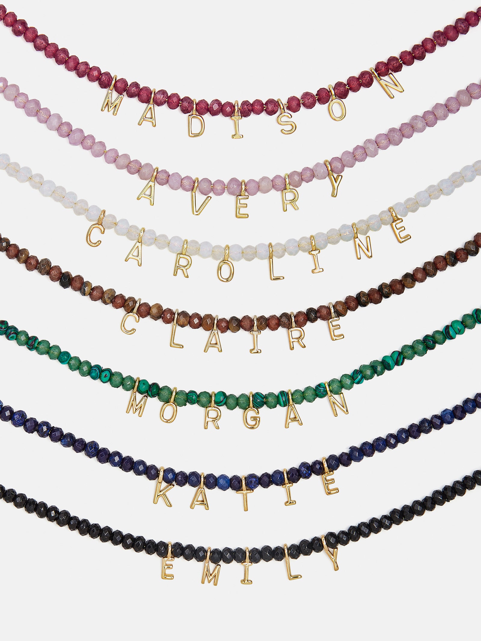 Mini Semi-Precious Custom Necklace - Tiger's Eye